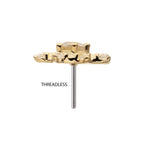 Invictus | 14k gold | Swirled Flower | CZ