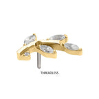 Invictus | 14k gold | Marquise Leaf | CZ
