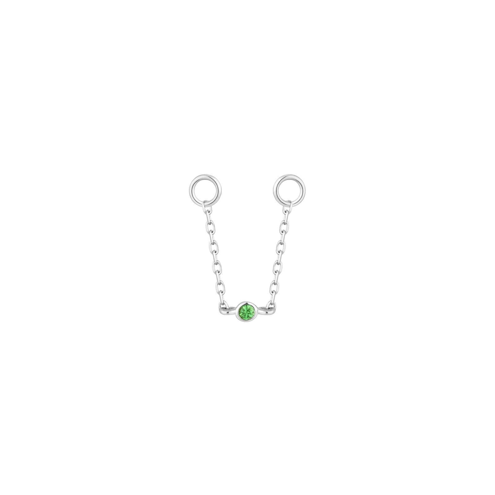 Buddha | 14k gold | Round Center Chain | Tsavorite