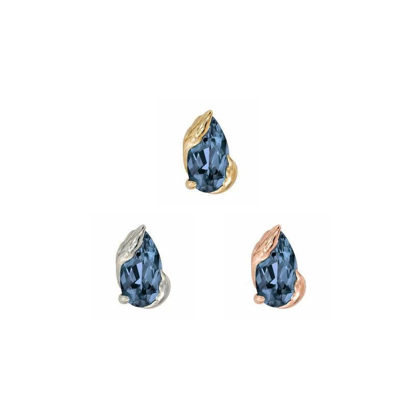 Buddha | 14k Gold | Occasion Threadless End | London Blue Topaz