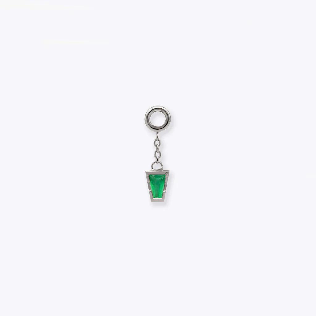 Tether | 14k gold | Linda Chain Charm | Emerald