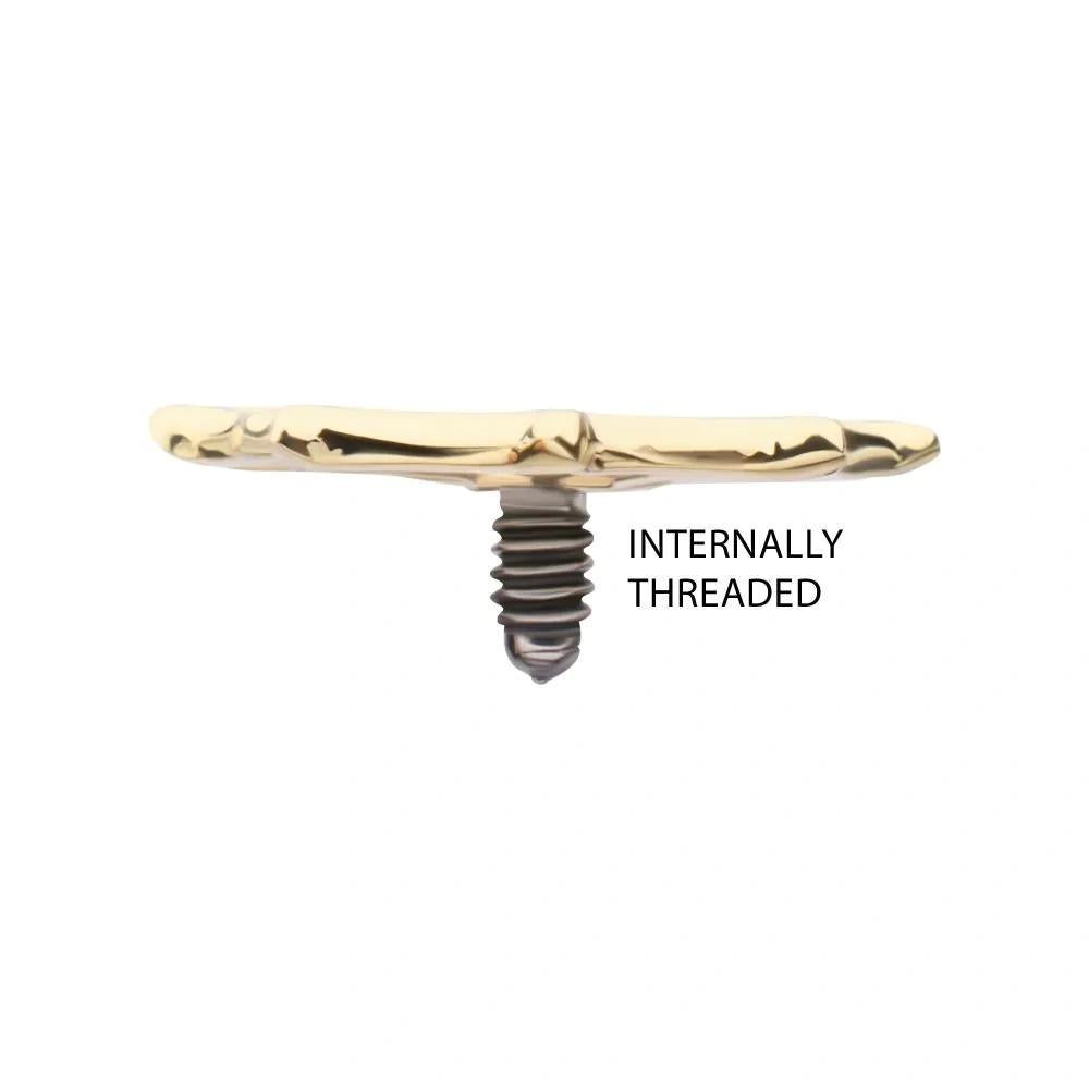 Invictus | 14k gold | 14g Dermal Top | Spiderweb