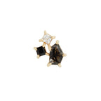 Buddha | 14k gold | Lyra | Tourmalated Quartz + Black Spinel + CZ