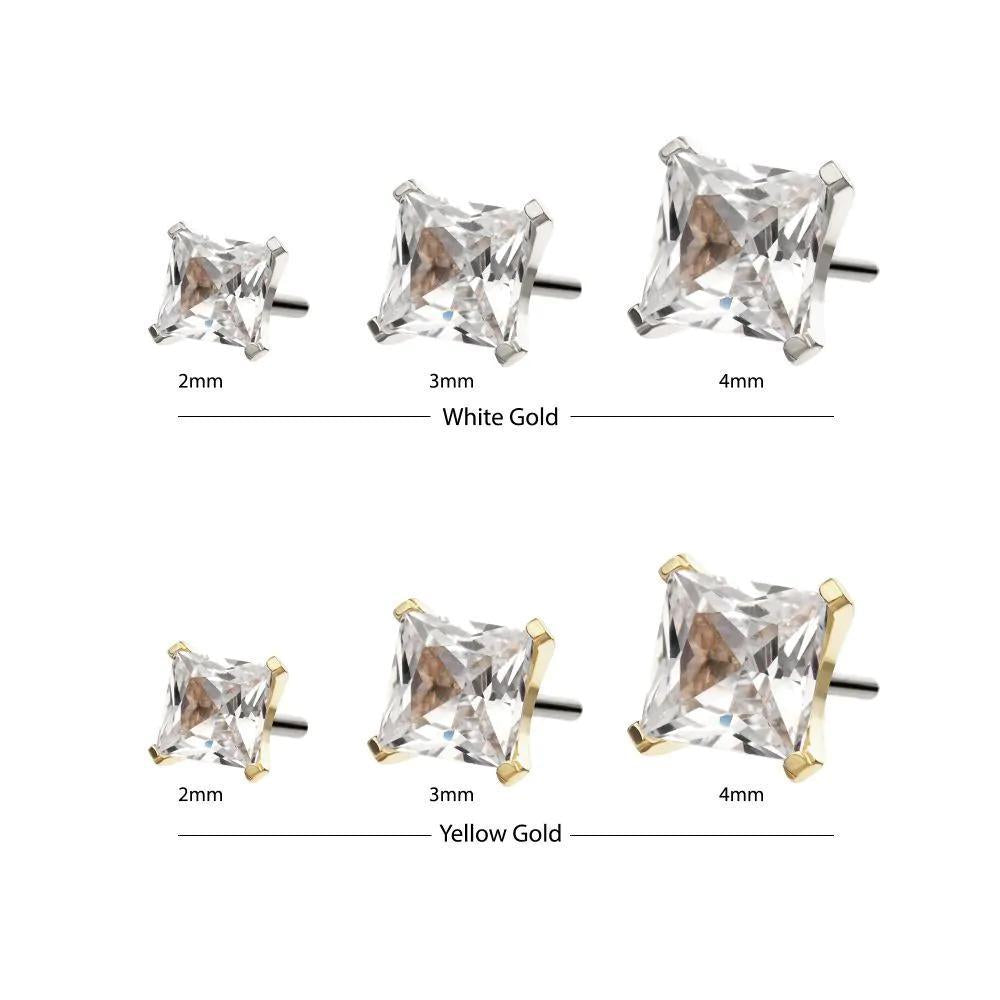 Invictus | 14k gold | 4 Prong Set Princess Cut | CZ