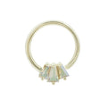 Buddha | 14k gold | Gemma Trios Seam Ring | Mercury Mist Topaz