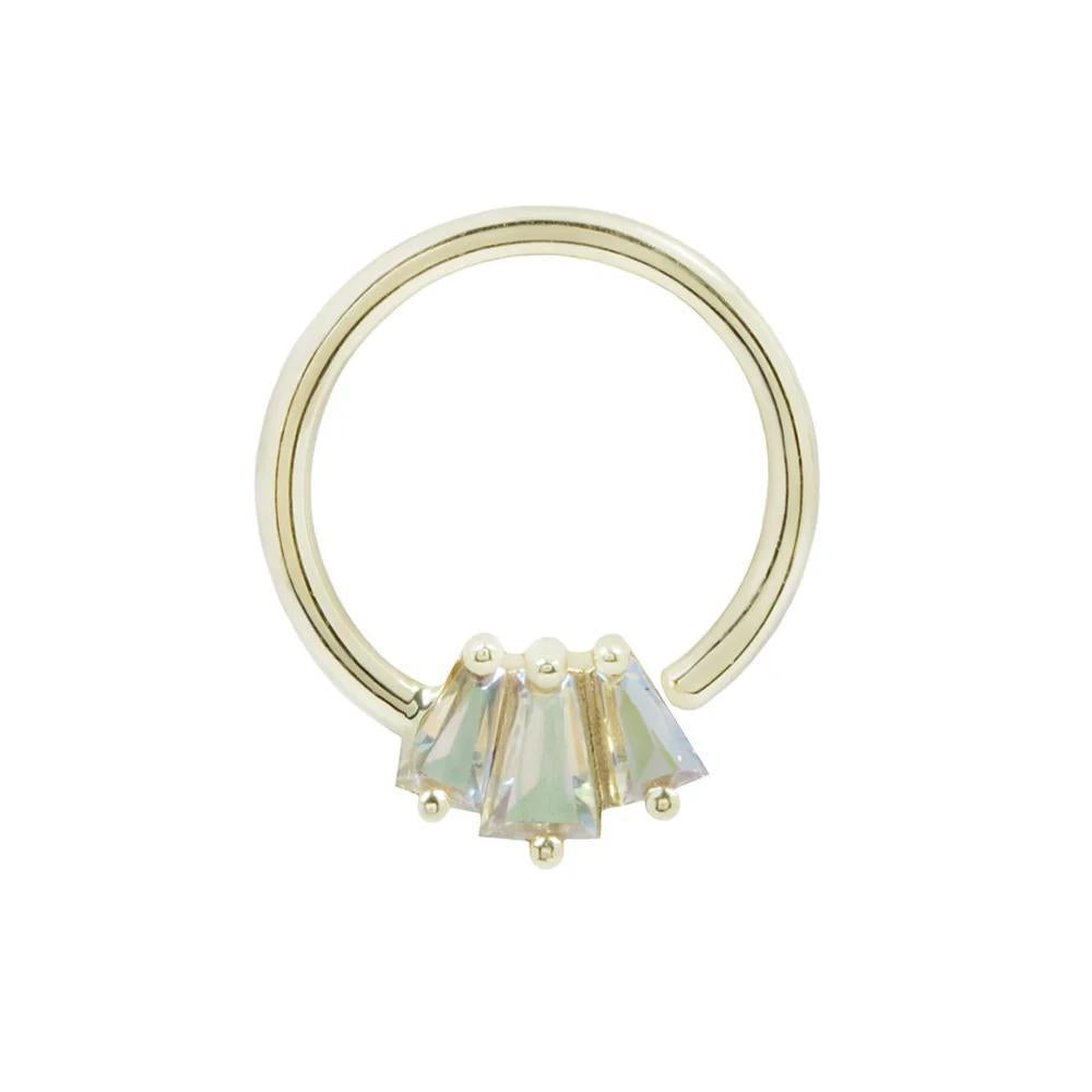 Buddha | 14k gold | Gemma Trios Seam Ring | Mercury Mist Topaz