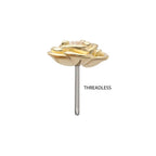 Invictus | 14k gold | Rosebud Bloom | Clear CZ