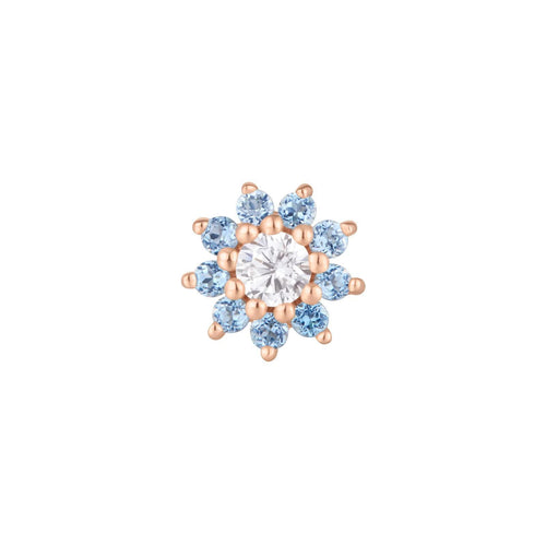 Buddha | 14k gold | Eloise | London Blue Topaz + CZ