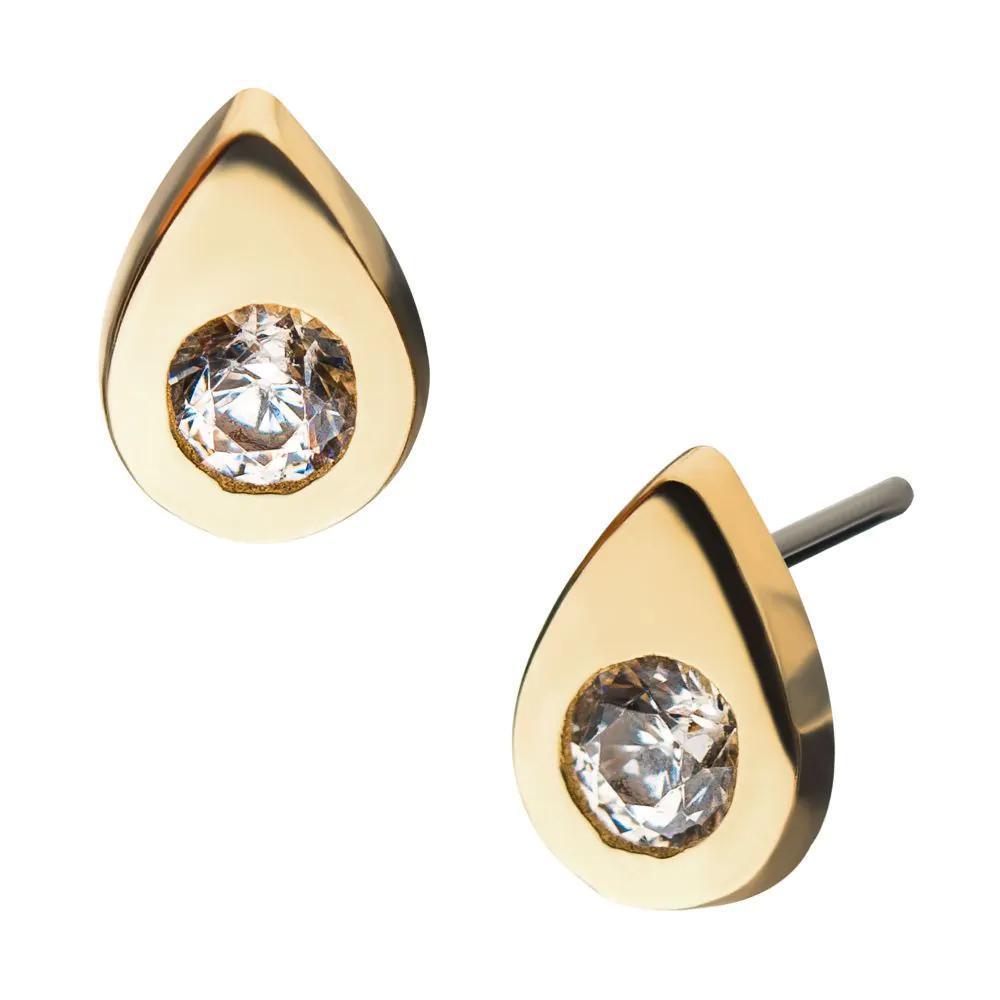 Invictus | 14k gold | Teardrop | CZ