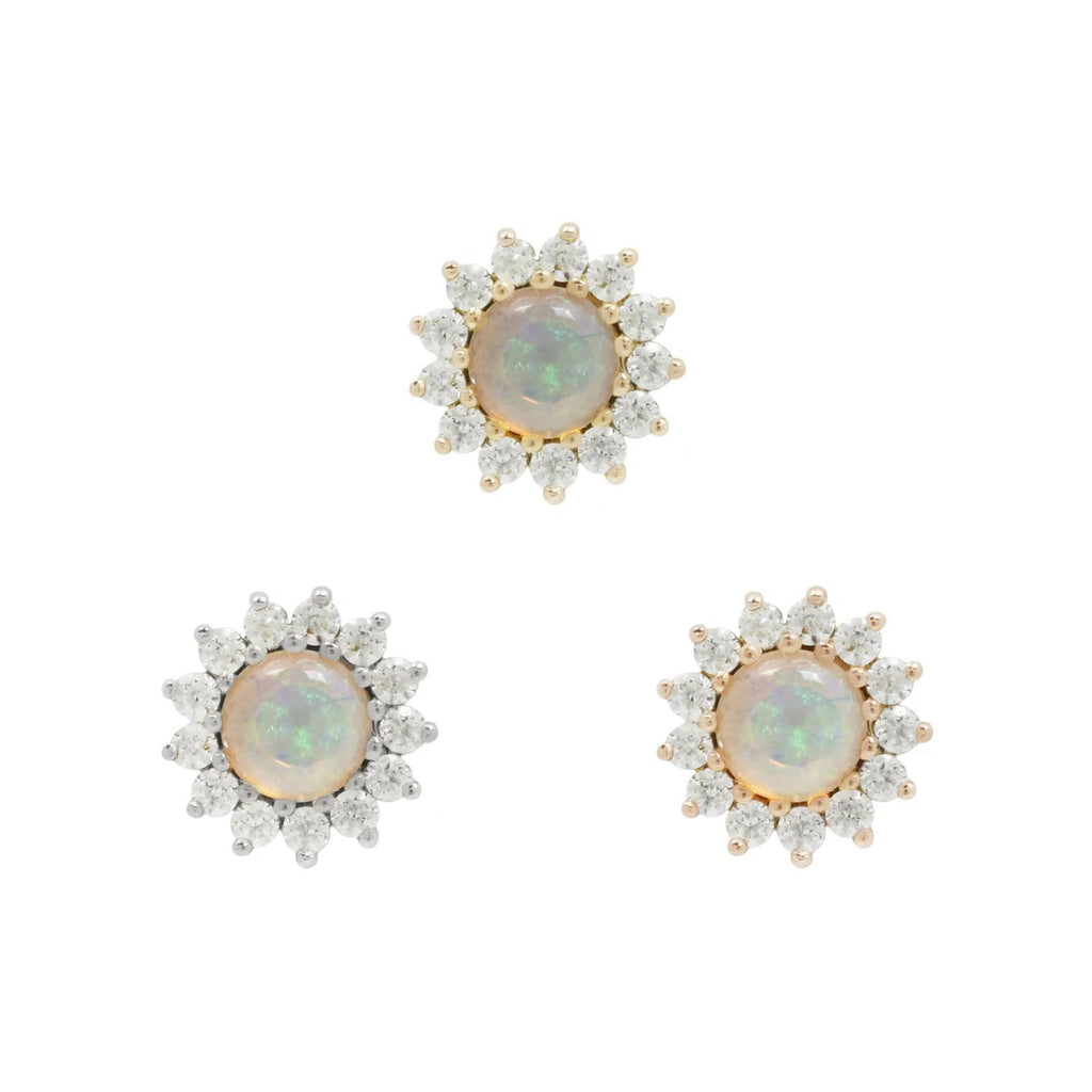 Buddha | 14k gold | Delphine | Australian Opal + CZ