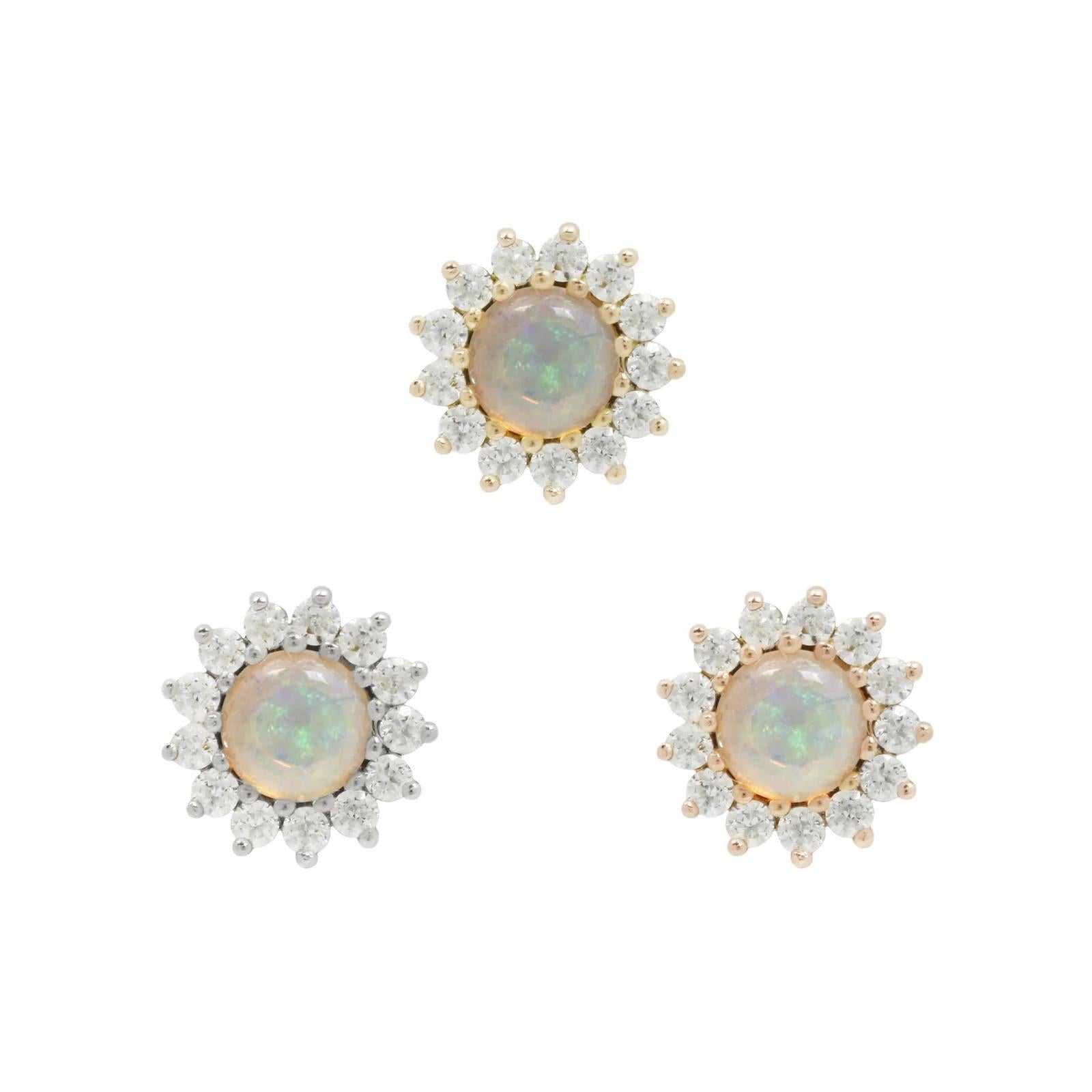 Buddha | 14k gold | Delphine | Australian Opal + CZ
