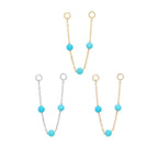 Buddha | 14k gold | 3 Bead Chain | Turquoise