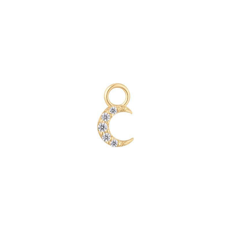 Buddha | 14k gold | Lunette Charm | CZ