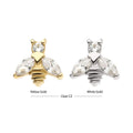 Invictus | 14k gold | Bee with Gem Wings | Clear CZ