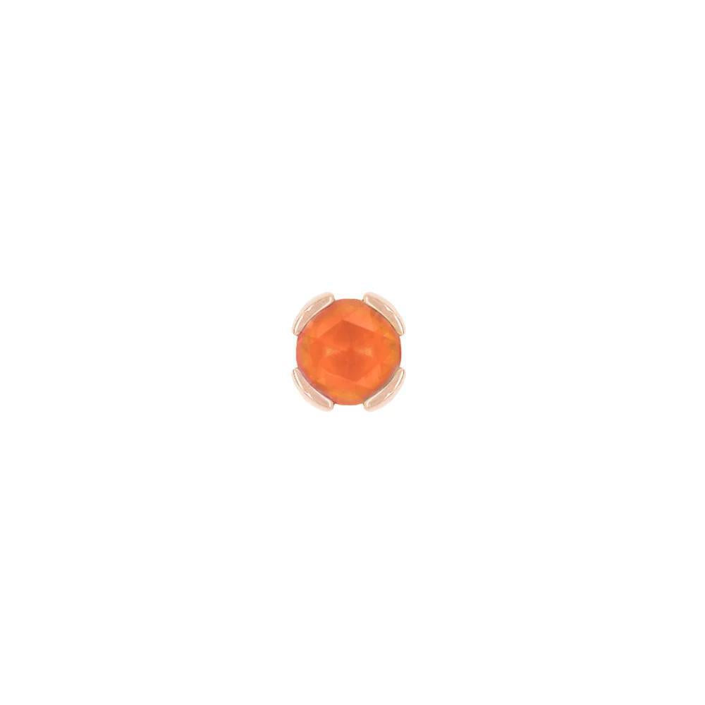 Buddha | 14k gold | Peekaboo | Sandblasted Orange Garnet