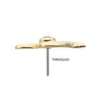 Invictus | 14k gold | Bezel Set Wave | CZ