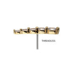 Invictus | 14k gold | 5-cluster Graduated Prong Set | CZ