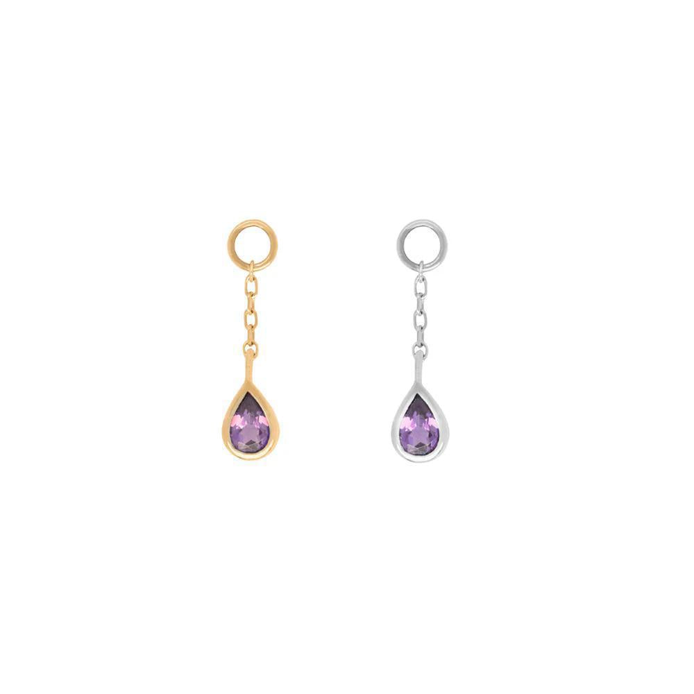 Buddha | 14k gold | Concorde Chain Charm | Amethyst