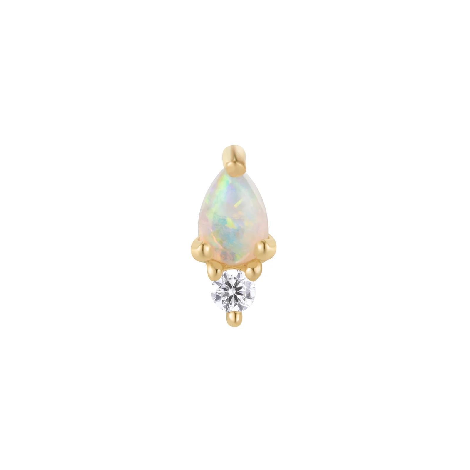 Buddha | 14k gold | Daydream | Australian Opal + CZ