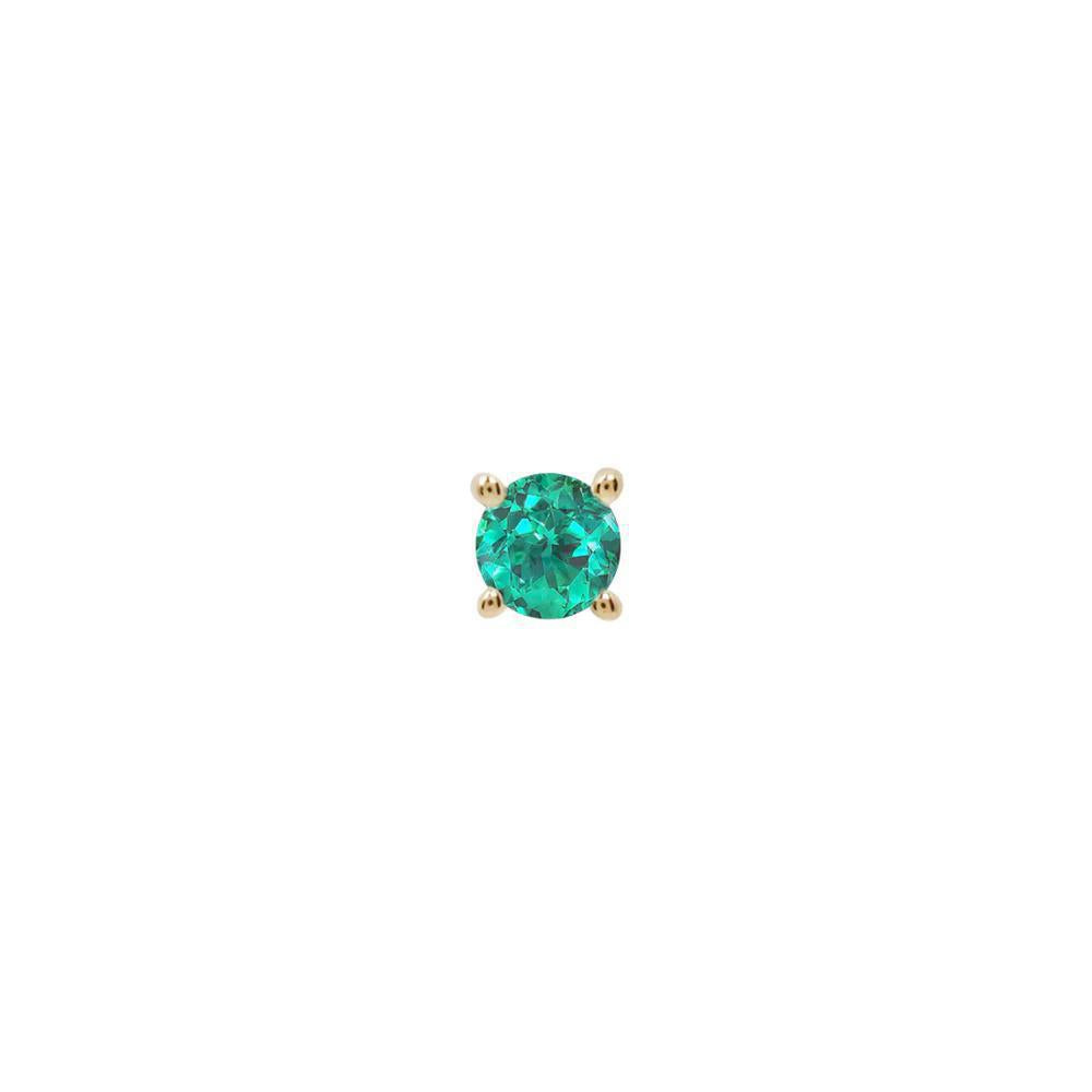 Buddha | 14k gold | Prong | Emerald (lab-grown)