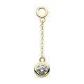 Invictus | 14k gold | Bezel Set Dangle Charm | CZ