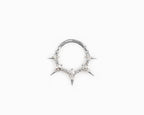 Buddha | 14k gold | Neoteric Hinged Hoop | Clear CZ