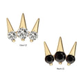 Invictus | 14k gold | Triple Spike | CZ