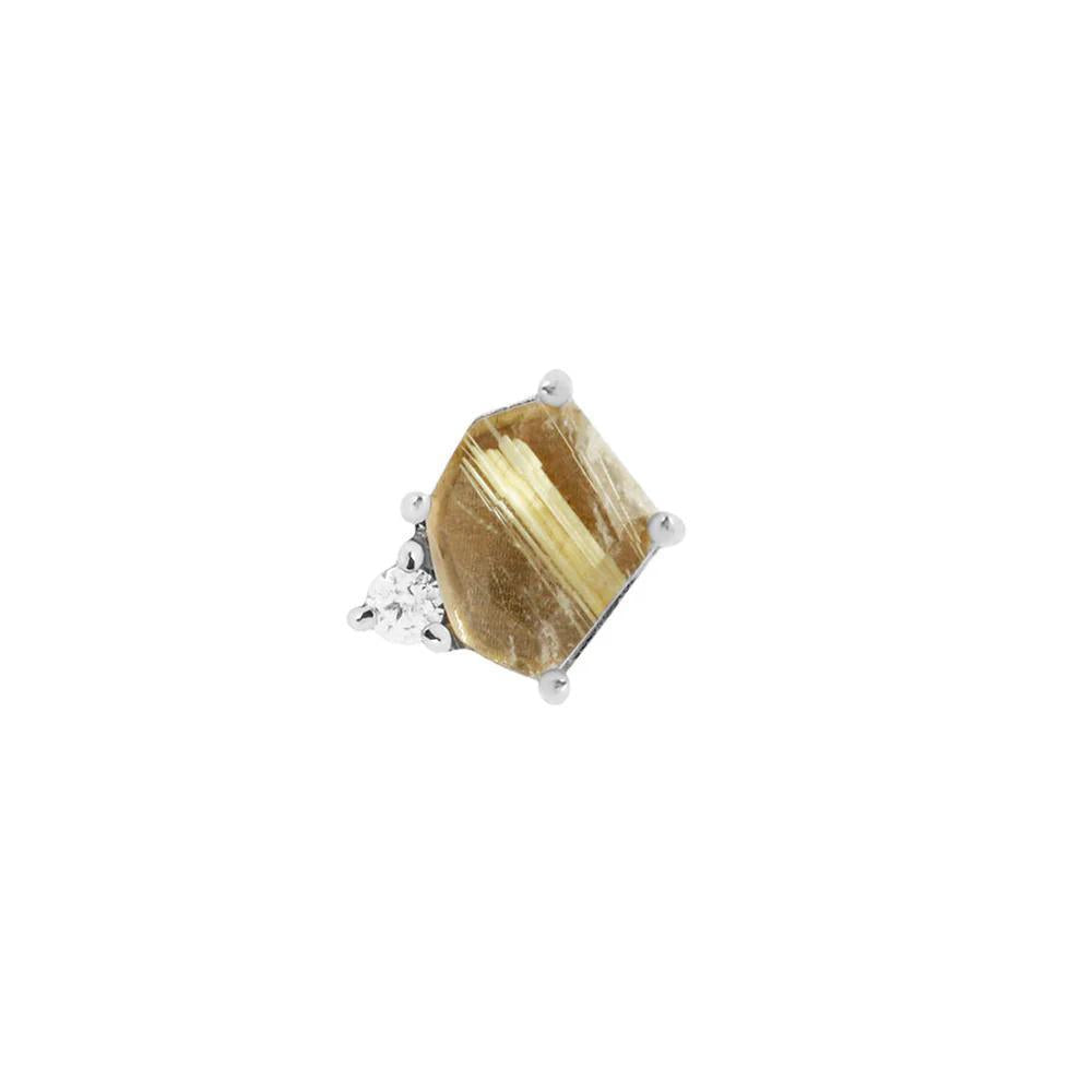 Buddha | 14k gold | Elicit | Rutilated Quartz + CZ