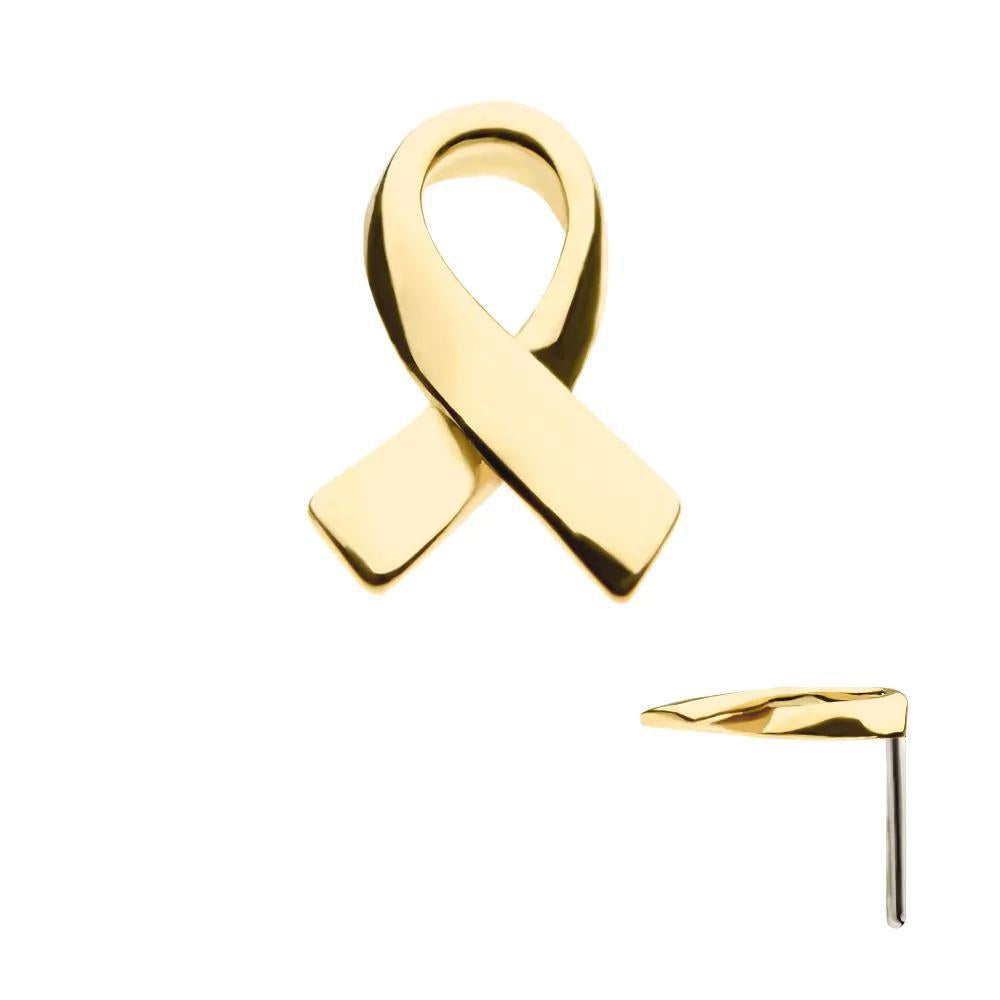 Invictus | 14k gold | Awareness Ribbon