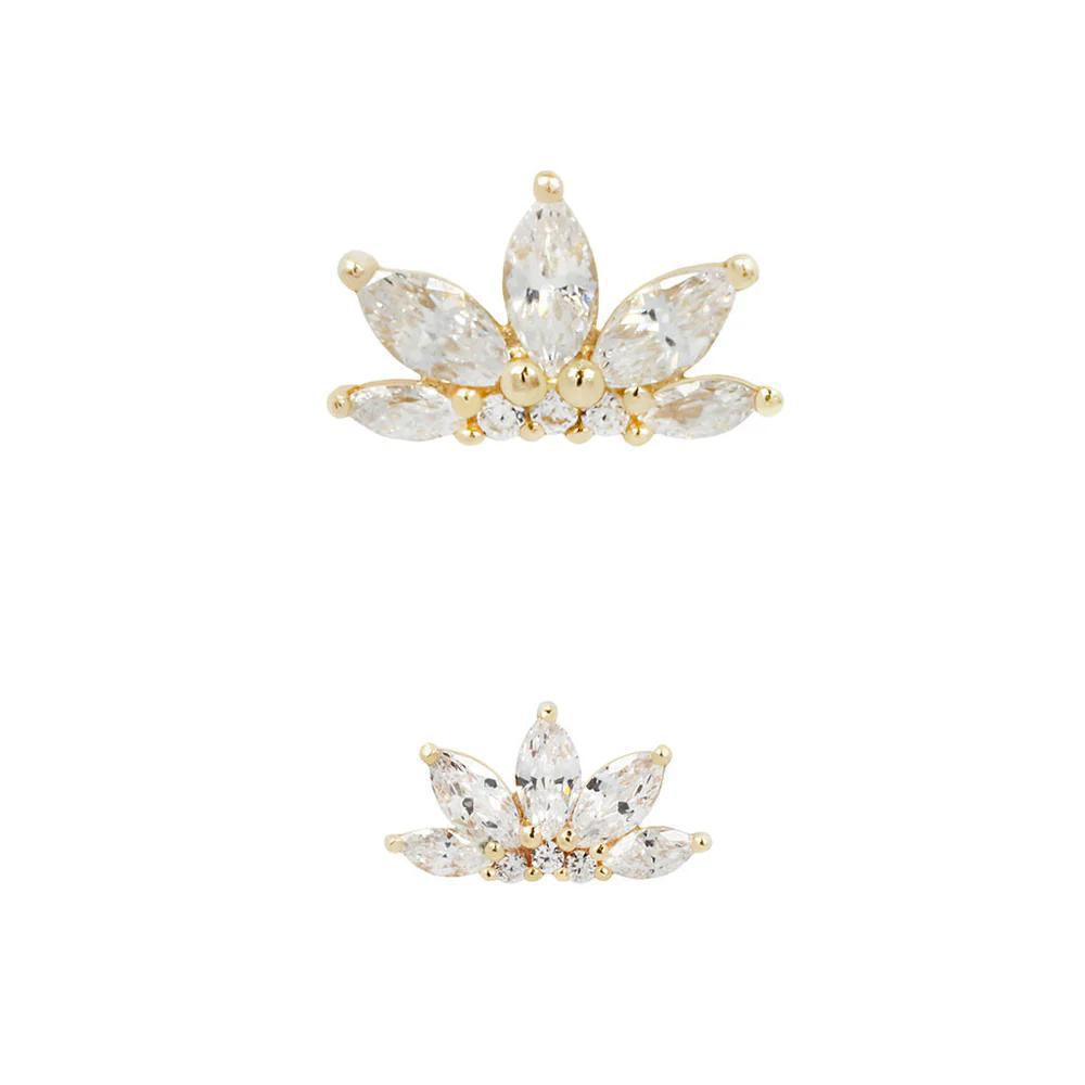 Buddha | 14k gold | Mini Valentina | Clear CZ