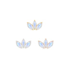 Buddha | 14k Gold | Moet Mini Threadless End | Rainbow Moonstone