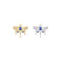 Buddha | 14k Gold | Tresor Cuff | Lab-Grown Blue Sapphire