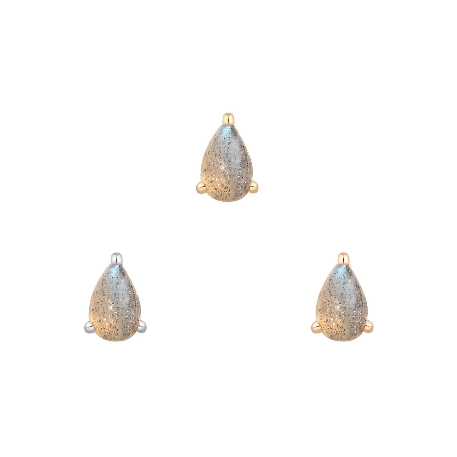 Buddha | 14k gold | Prong Pear | Labradorite