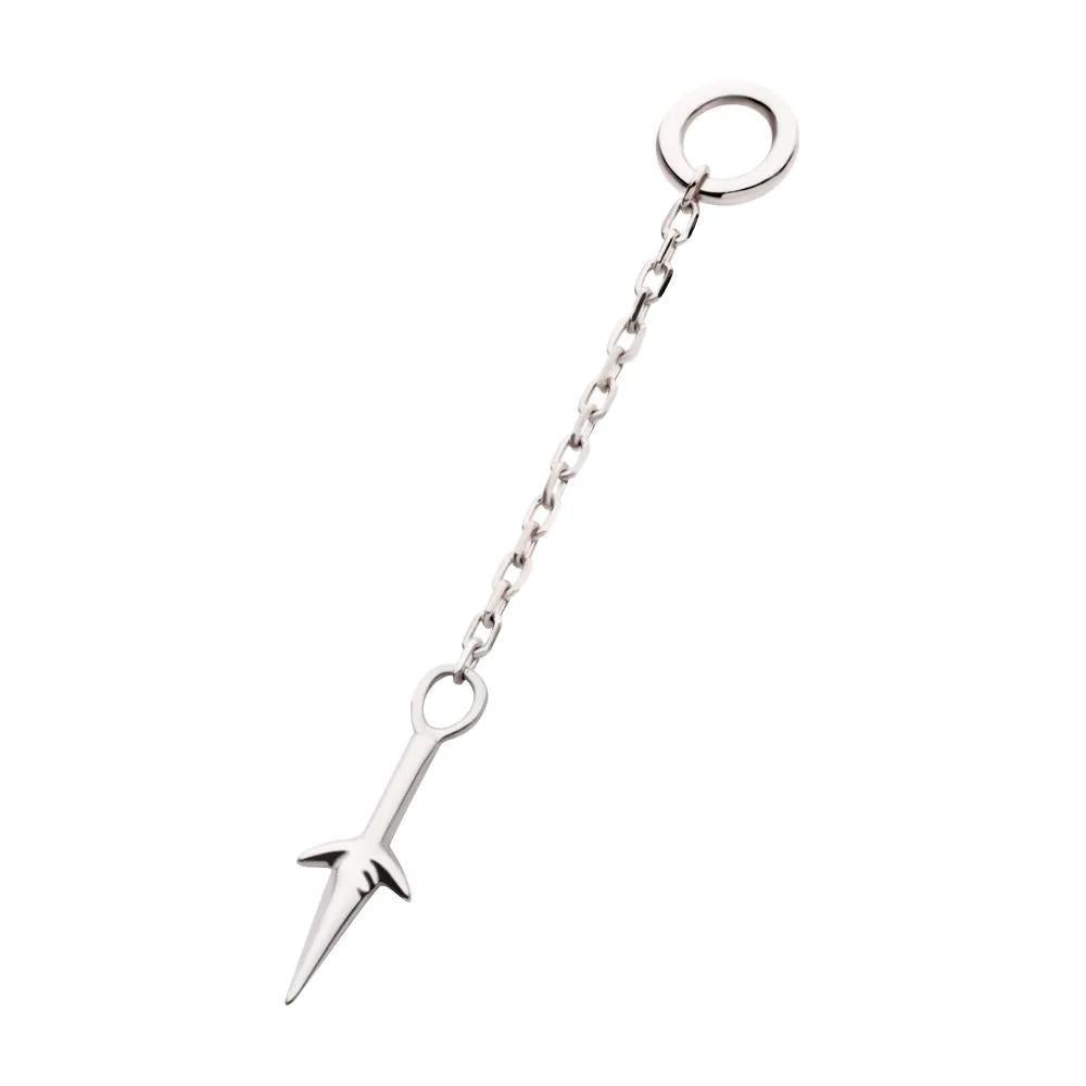Invictus | 14k gold | Naruto Shippuden Kunai Knife Dangle Charm