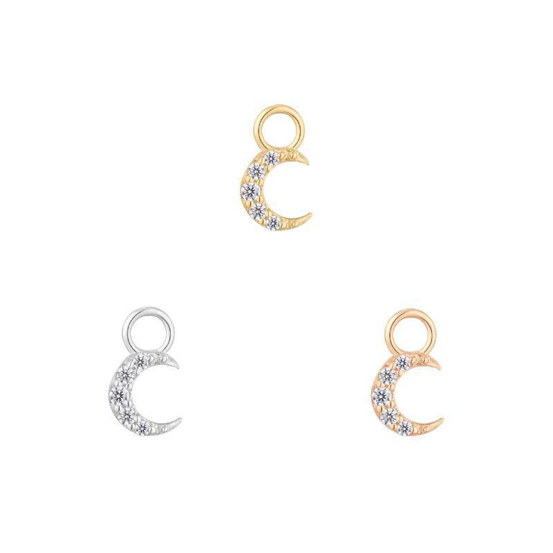 Buddha | 14k gold | Lunette Charm | CZ