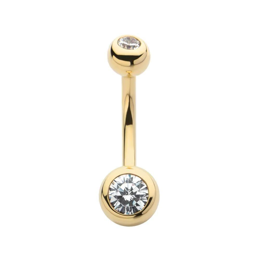 Invictus | 14k gold | Internally Threaded Navel | Bezel-Set CZ