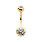 Invictus | 14k gold | Internally Threaded Navel | Bezel-Set CZ