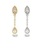 Invictus | 14k gold | Tear Drop Dangle | CZ