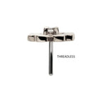 Invictus | 14k gold | Prong Set Clover |CZ