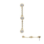 Invictus | 14k gold | Triple Bezel Dangle | CZ
