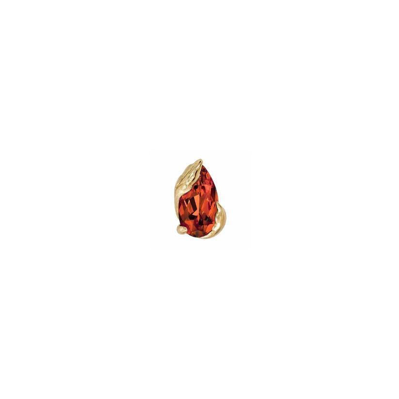 Buddha | 14k Gold | Occasion Threadless End | Garnet