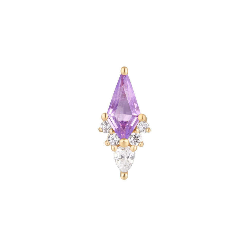 Buddha | 14k gold | Afterglow | Amethyst + CZ