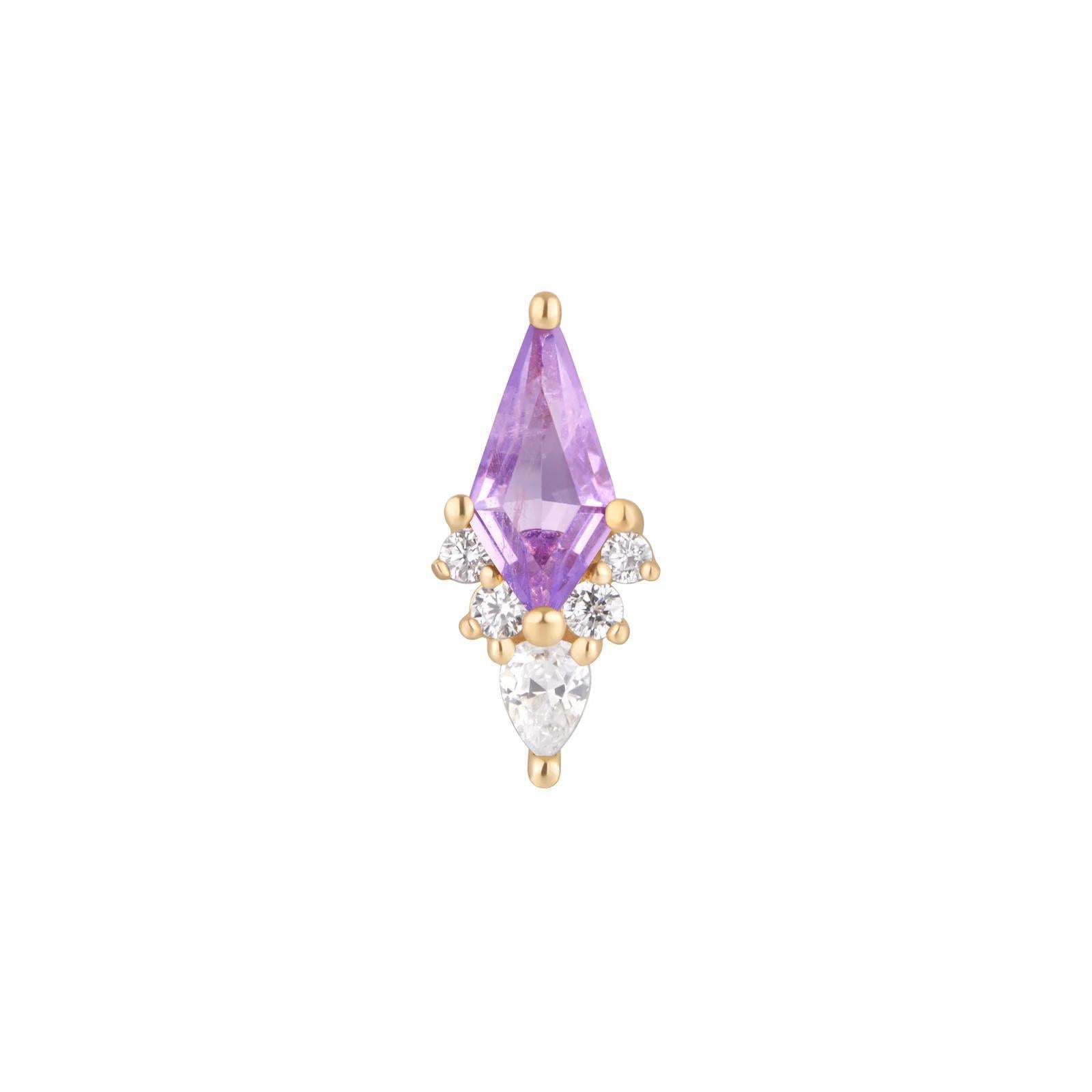 Buddha | 14k gold | Afterglow | Amethyst + CZ
