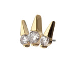 Invictus | 14k gold | Triple Spike | CZ
