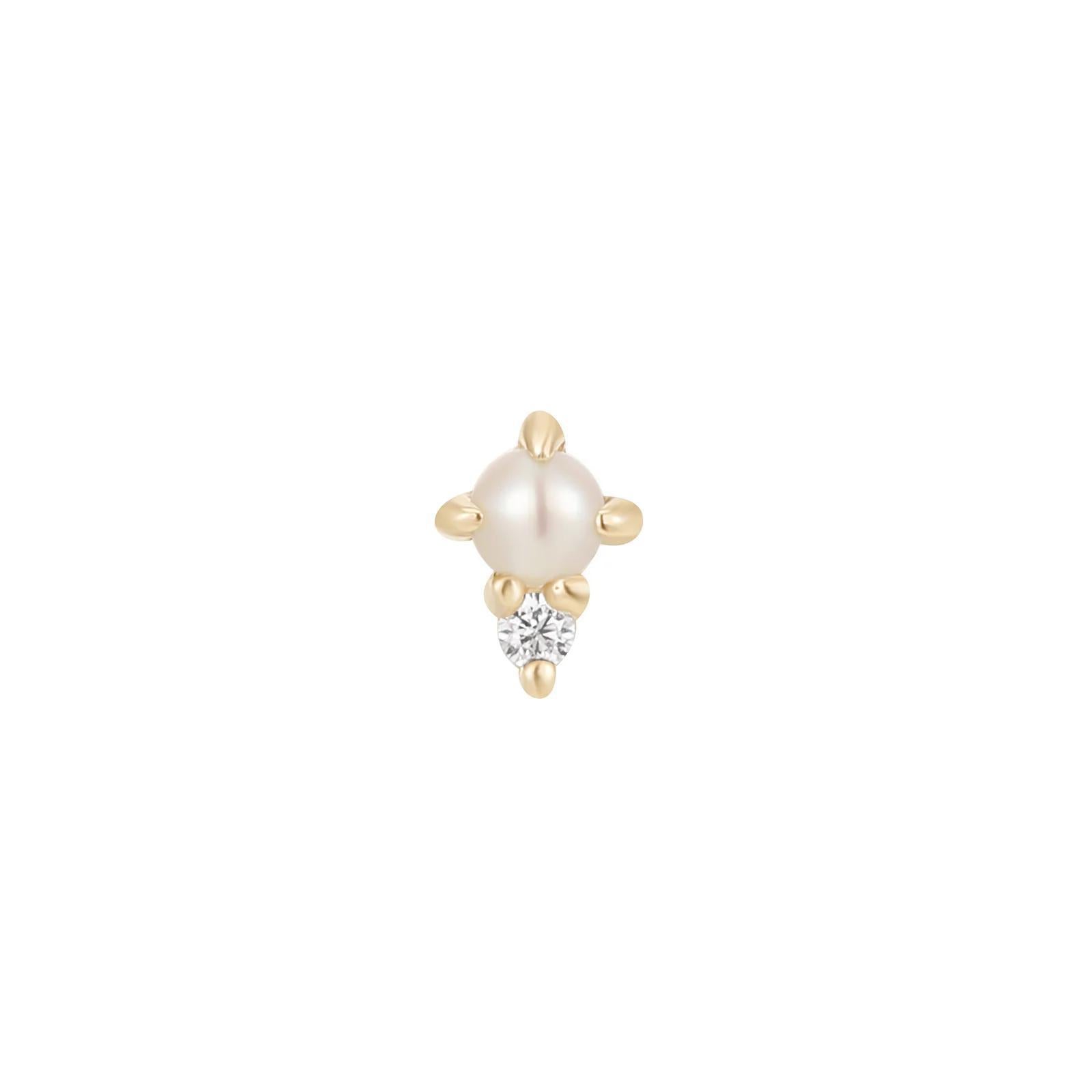 Buddha | 14k gold | The Light | Freshwater Pearl + CZ