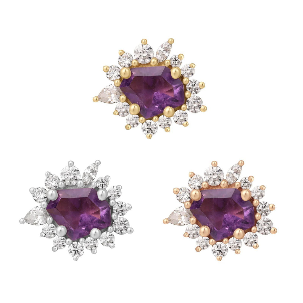 Buddha | 14k gold | Eye Candy | Amethyst + CZ