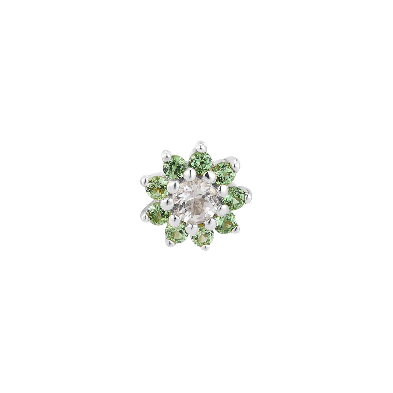 Buddha | 14k gold | Eloise | Tsavorite + White Topaz
