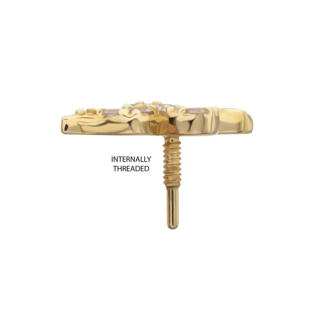Invictus | 14k gold | Pavé Snake | CZ