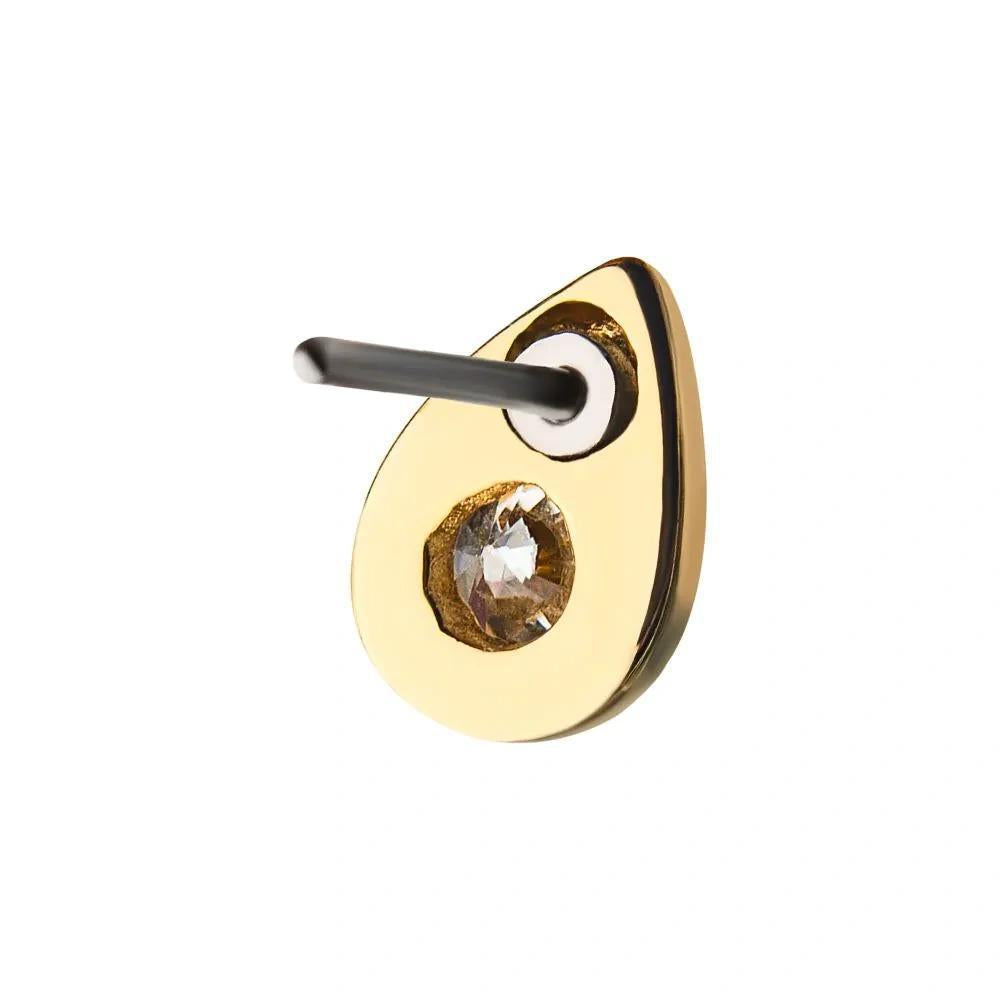 Invictus | 14k gold | Teardrop | CZ