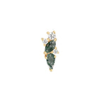 Buddha | 14k gold | Visionary | Moss Agate + White Topaz